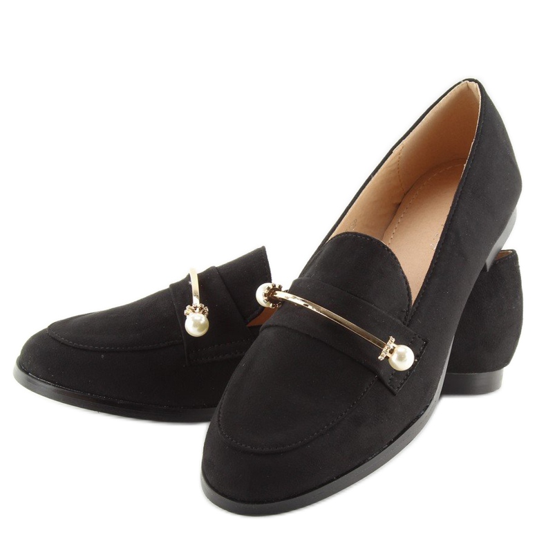 Black Women's black loafers T315P Black 2