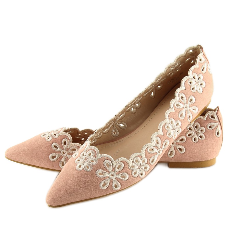 Pink openwork ballerinas LT99P pink 2