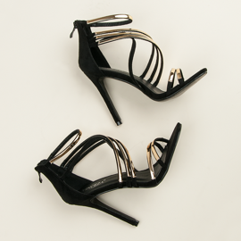 Vinceza Black high heel sandals 1 Vinceza Black high heel sandals 1