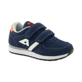 American Club American leather insole sports shoes navy blue orange white 1 American Club American leather insole sports shoes navy blue orange white 1