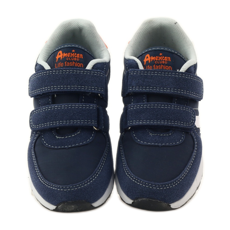 American Club American leather insole sports shoes navy blue orange white 4 American Club American leather insole sports shoes navy blue orange white 4