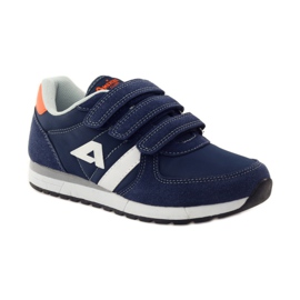 American Club American sneakers with leather insole navy blue orange white 1 American Club American sneakers with leather insole navy blue orange white 1