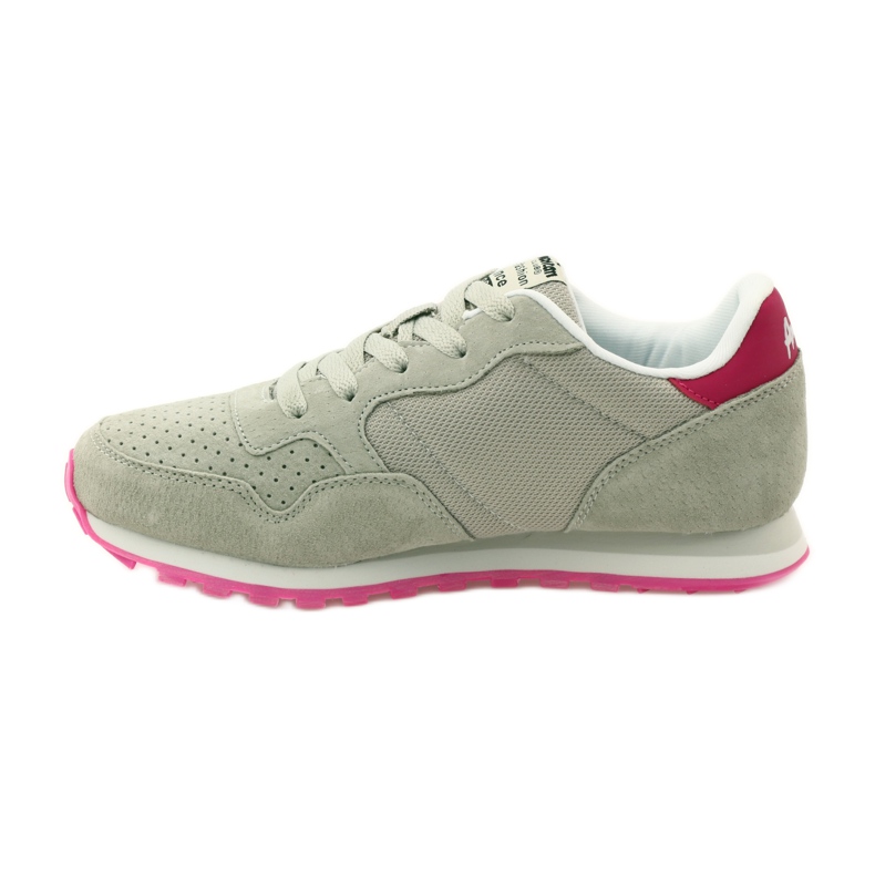 American Club American 6506 leather sports tied grey pink 2