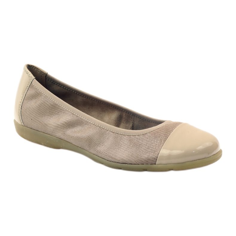 Caprice women's ballerinas shoes 22152 leather beige 1
