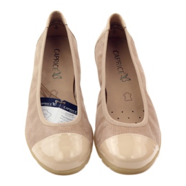 Caprice women's ballerinas shoes 22152 leather beige 4
