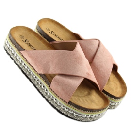 Pink Women's pink slippers CK15P pink 2