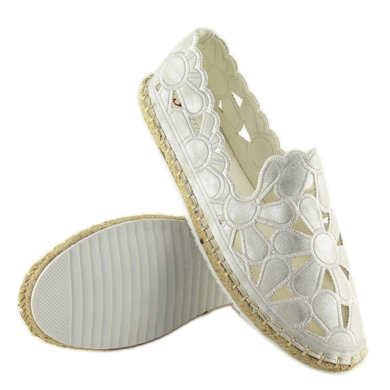 Women's white openwork espadrilles LT86 White 2
