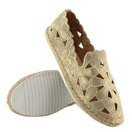 Women's gold openwork espadrilles LT86 Gold golden 2