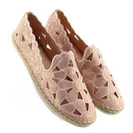 Pink openwork espadrilles for women LT86 Champagne 1