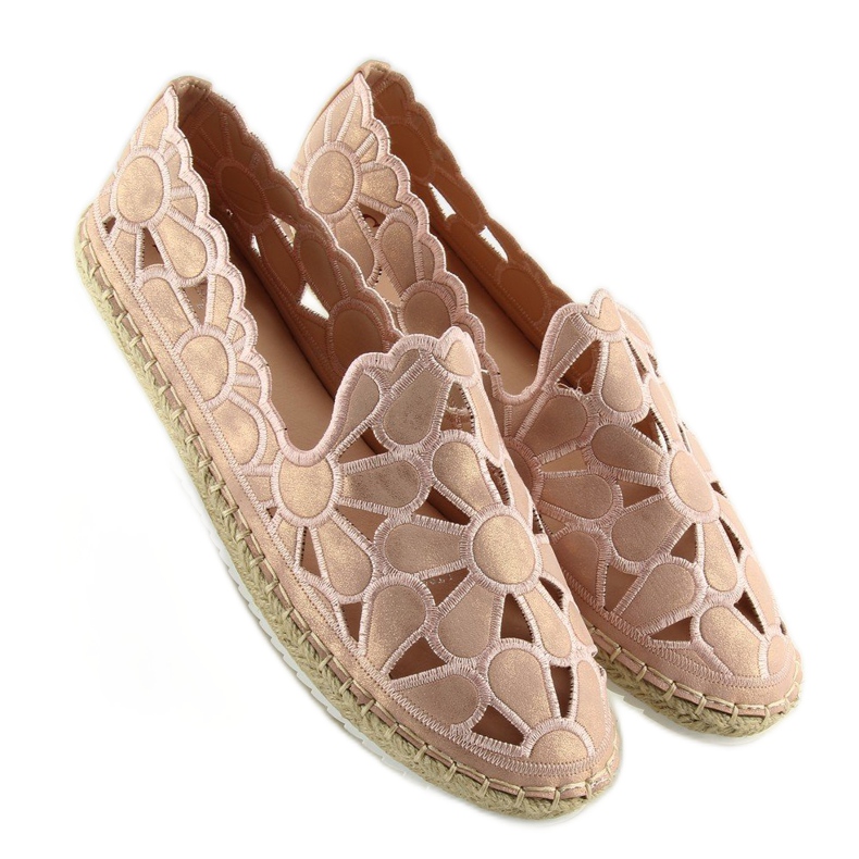 Pink openwork espadrilles for women LT86 Champagne 1 Pink openwork espadrilles for women LT86 Champagne 1