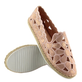 Pink openwork espadrilles for women LT86 Champagne 2