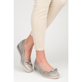 Vinceza Ballerina with a bow grey 2
