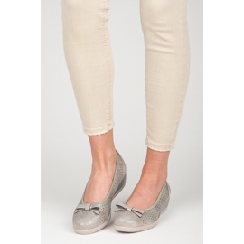 Vinceza Ballerina with a bow grey 1