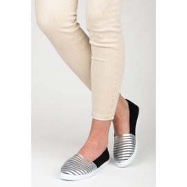 Mckeylor Black and silver slip on sneakers 1