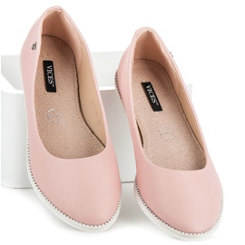 Vices Pink ballerinas with rhinestones 2