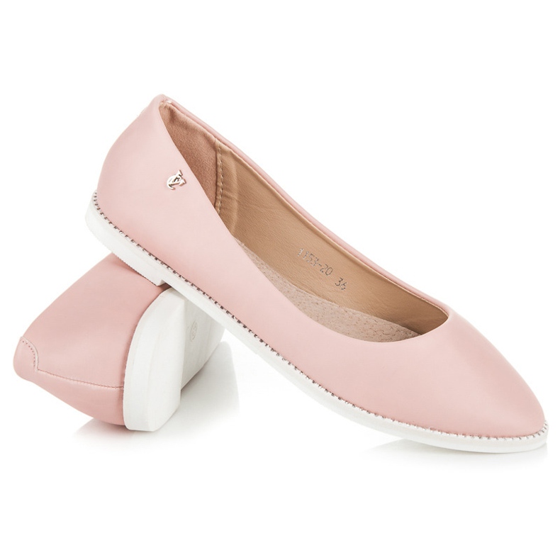 Vices Pink ballerinas with rhinestones 1