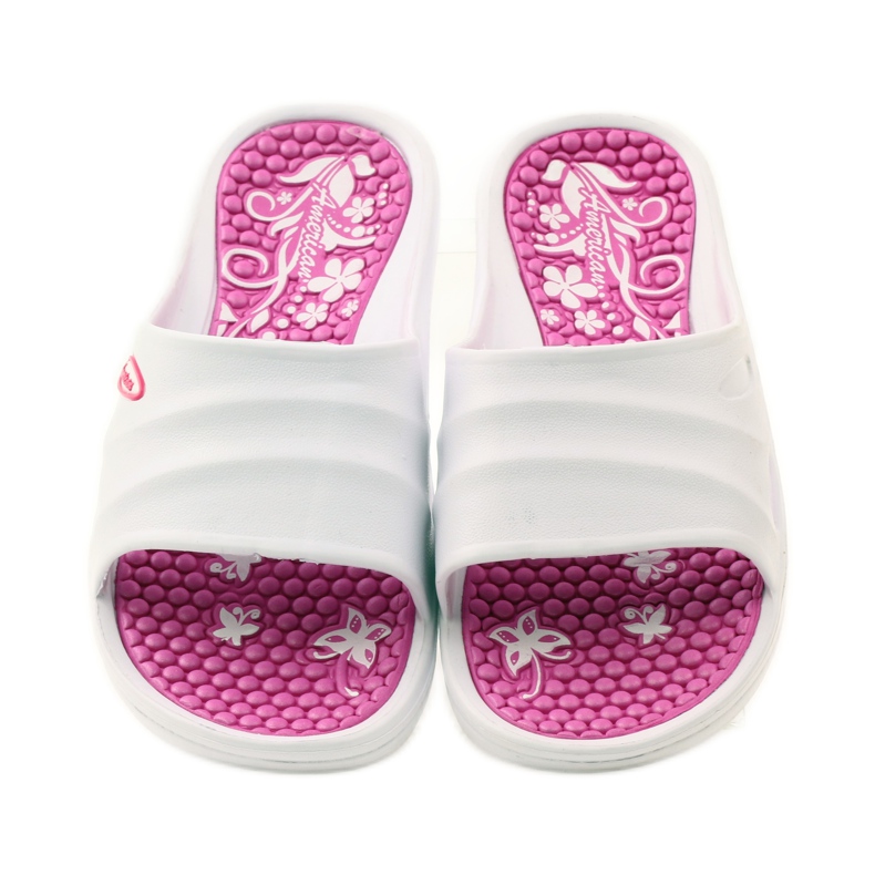 American Club American white foam slippers for the pool pink 4