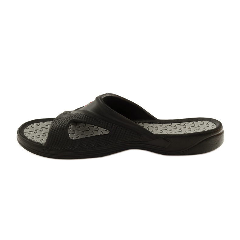 American Club Men's foam pool slippers American part grey black 2