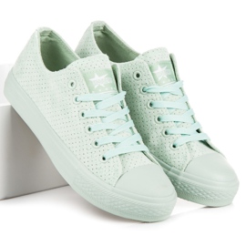 Mint suede sneakers green 2