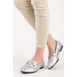 Vices Silver slip-on loafers grey 1