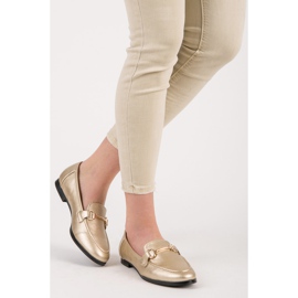 Vices Golden Slip On Loafers 1