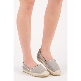 Seastar Suede Espadrilles With Studs grey 1