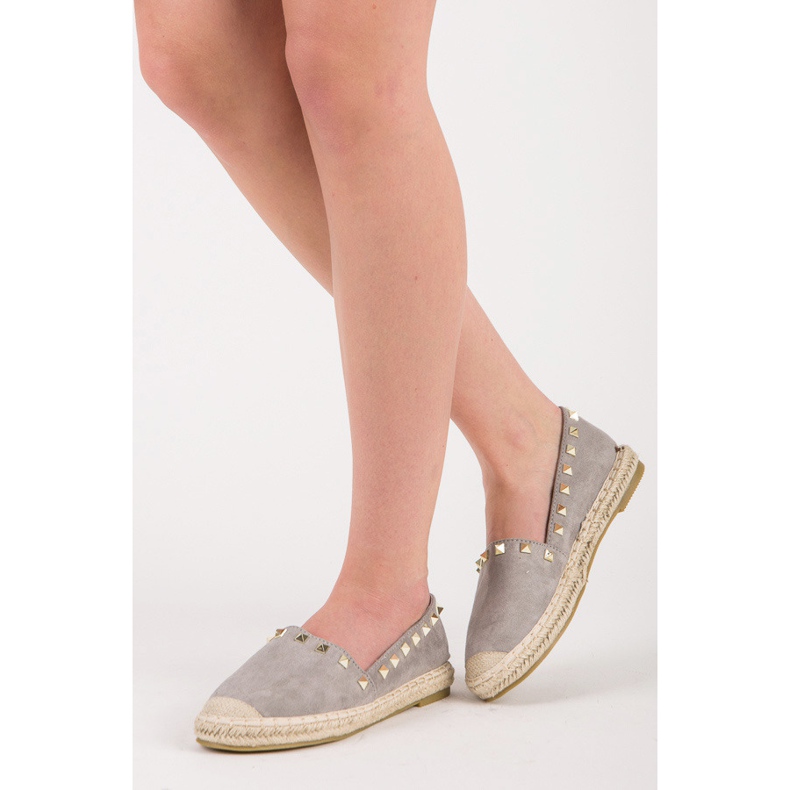 Seastar Suede Espadrilles With Studs grey 2