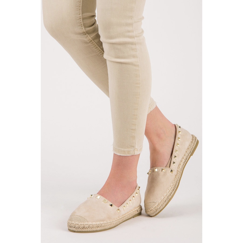 Seastar Suede espadrilles with studs brown 1