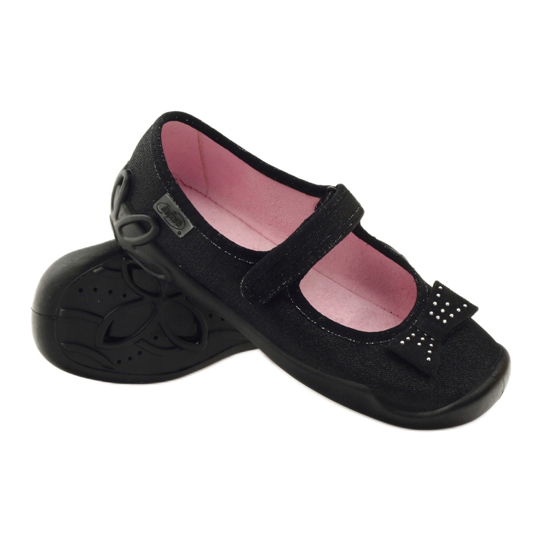 Befado children's shoes ballerina slippers 114Y240 black grey 3 Befado children's shoes ballerina slippers 114Y240 black grey 3