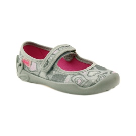 Ballerinas slippers hearts Befado 114x284 pink grey 1
