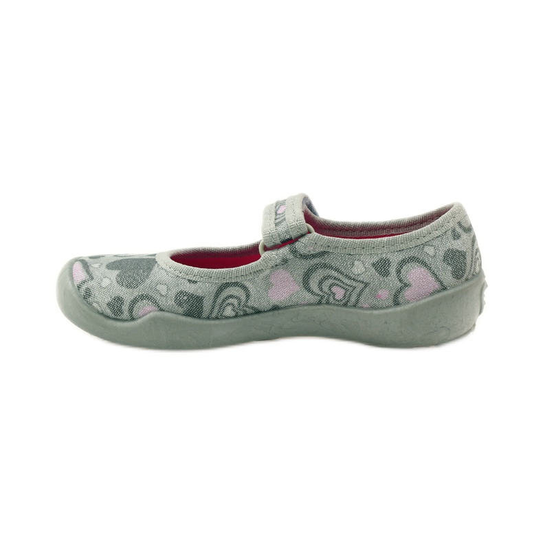Ballerinas slippers hearts Befado 114x284 pink grey 2 Ballerinas slippers hearts Befado 114x284 pink grey 2