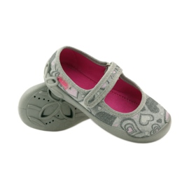 Ballerinas slippers hearts Befado 114x284 pink grey 3