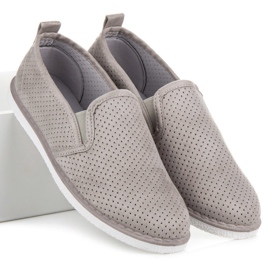 Bestelle Openwork slipons grey 1