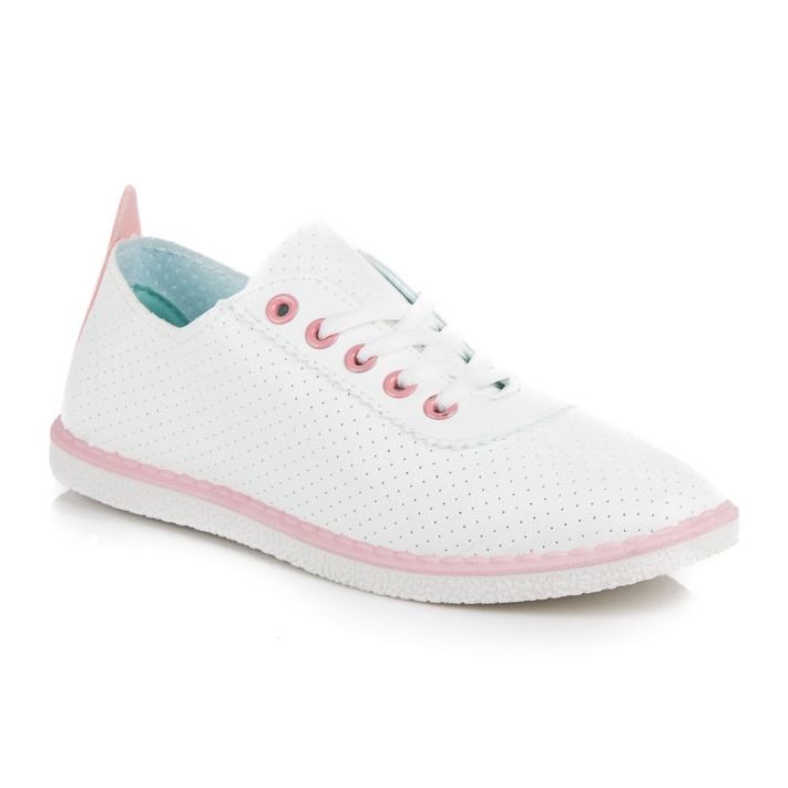 Spring sneakers with a binding white 1