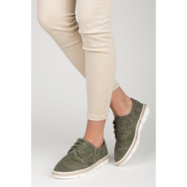 Kylie Openwork Espadrilles green 2