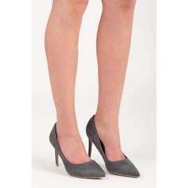 Vices Gray suede heels grey 2