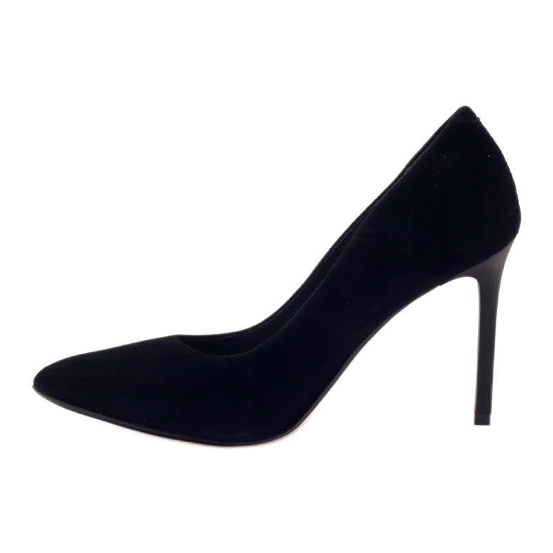 Edeo Leather Pumps On High Heel 3162 Black 2