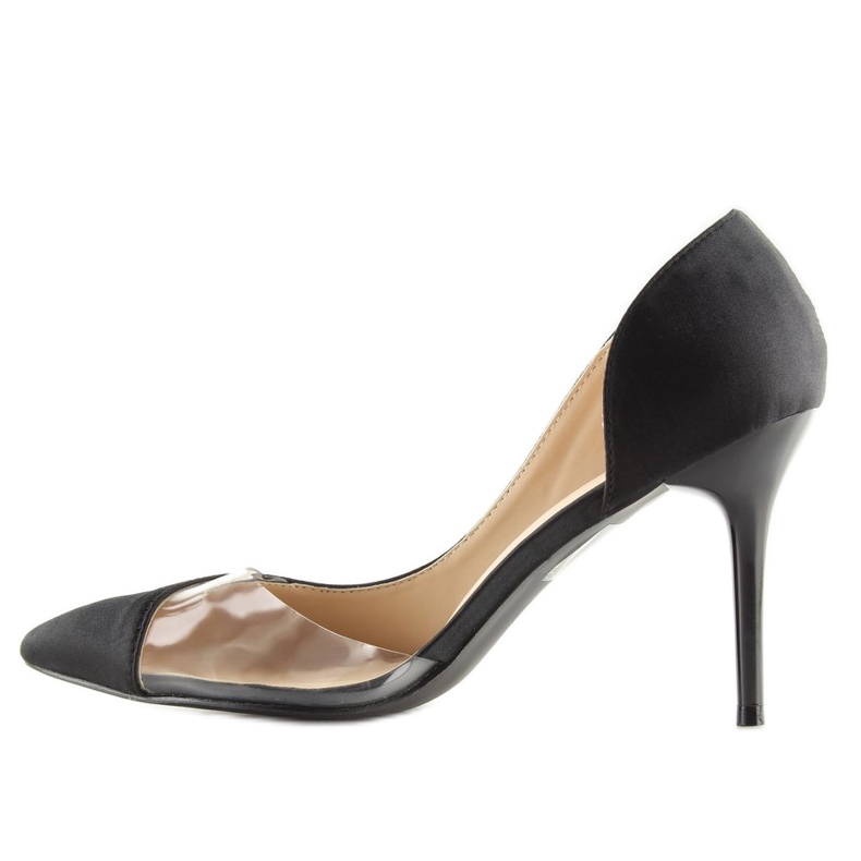 F352 black asymmetric heels 1