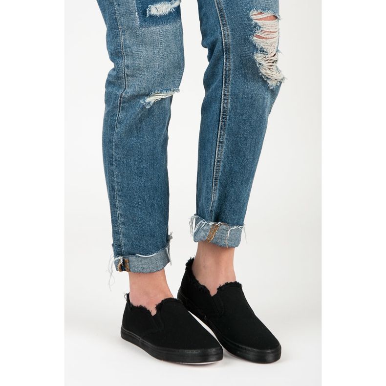 Seastar Black Slipons 2