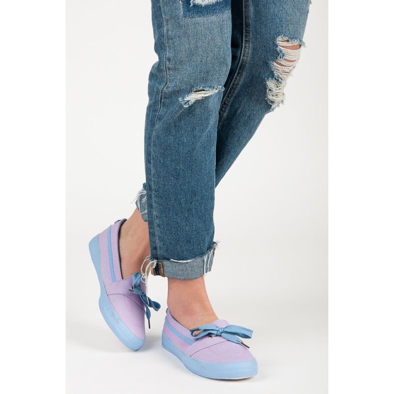 Seastar Purple slip-on sneakers blue 1