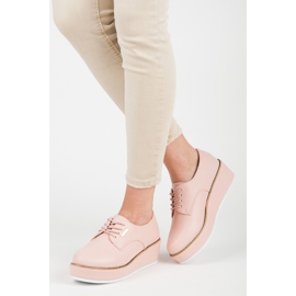 Tied wedge shoes vices pink 2