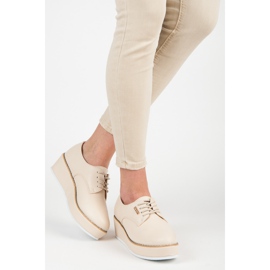 Tied wedge shoes vices brown 2