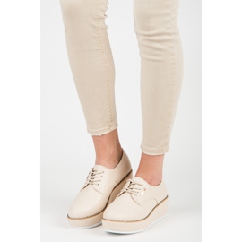 Tied wedge shoes vices brown 1