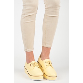 Tied wedge shoes vices yellow 1