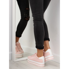 Pink pink sneakers on a high sole 2