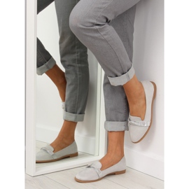 Gray Women's gray loafers H8-110 Gray grey 1