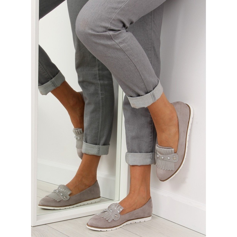 Gray Women's gray loafers DM30P Gray grey 1