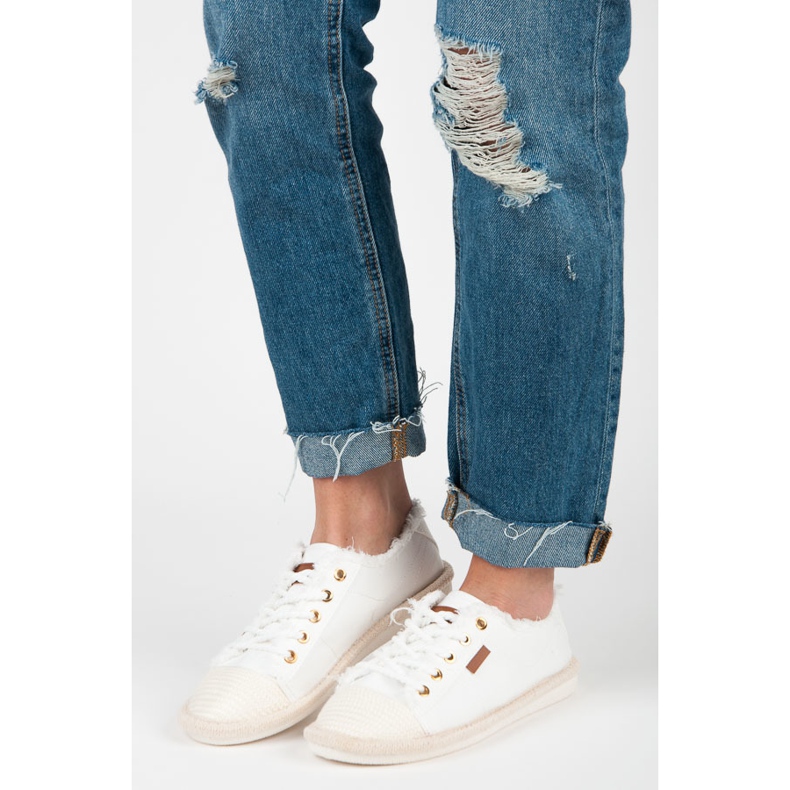 Seastar Lace-up sneakers, espadrilles white 2