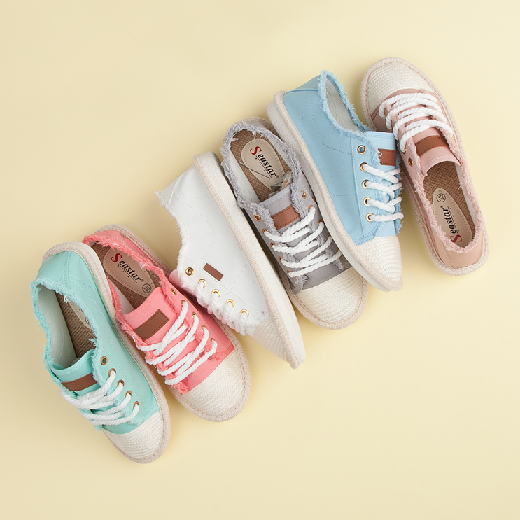 Seastar Lace-up sneakers, espadrilles pink 1