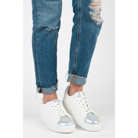 Tied snake print sneakers white grey 1